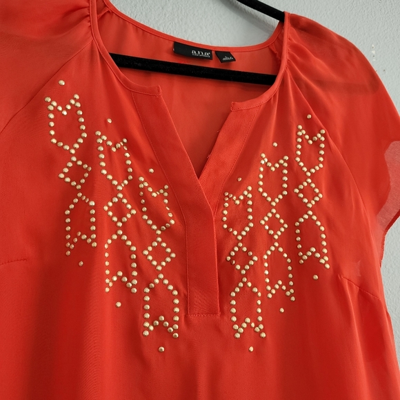 Ana a new approach blouse top size L in orange - Picture 3 of 16